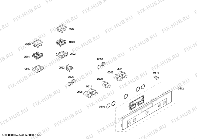 Схема №5 P1HEB75751 с изображением Крышка для электропечи Bosch 00684914