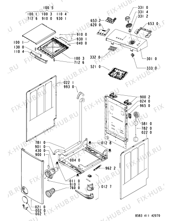 Схема №2 AWE 4517 с изображением Микромодуль для стиральной машины Whirlpool 480111103666