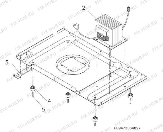 Взрыв-схема микроволновой печи Aeg Electrolux MCD2541E-M - Схема узла Section 2