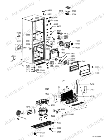 Схема №1 WBS 4345 NFX с изображением Втулка двери для холодильной камеры Whirlpool 480132102399