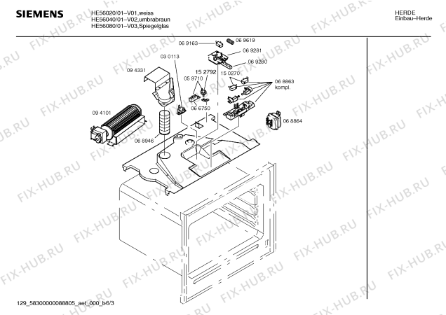 Схема №5 HE56080 с изображением Инструкция по эксплуатации для плиты (духовки) Siemens 00518207