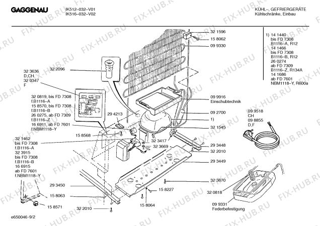 Взрыв-схема холодильника Gaggenau IK516032 - Схема узла 03