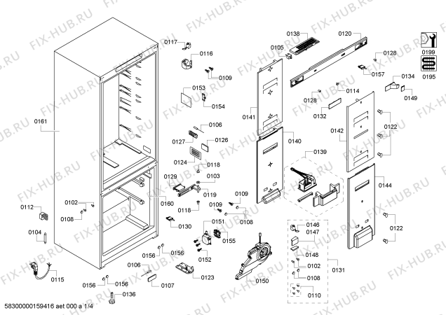 Схема №4 3KRP7967 с изображением Дверь для холодильной камеры Bosch 00711178