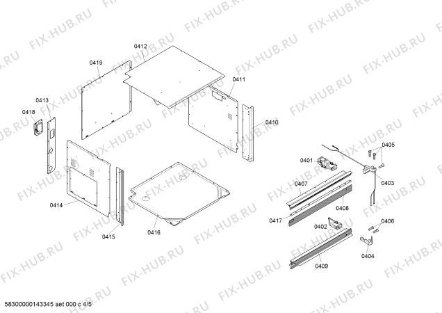 Схема №3 BS220110 с изображением Рамка для плиты (духовки) Bosch 00684054