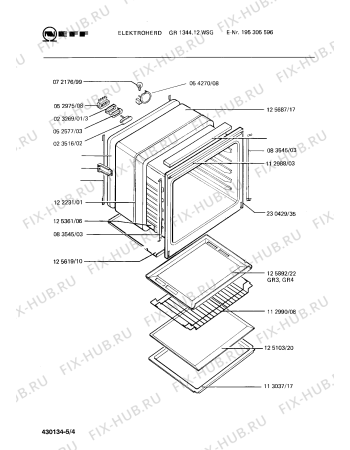 Схема №4 195301236 1344.11LHCS с изображением Фронтальное стекло для электропечи Bosch 00202064