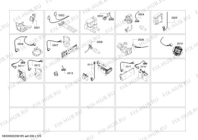 Схема №4 CMI140DTR с изображением Кабель для стиралки Bosch 00633396