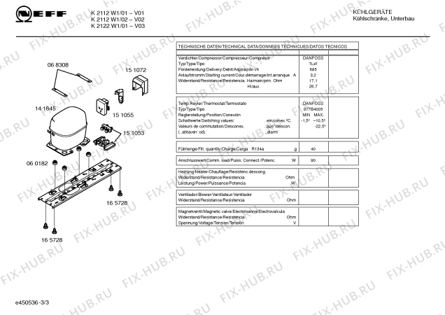 Схема №2 K2112W1 с изображением Инструкция по эксплуатации для холодильника Bosch 00520348