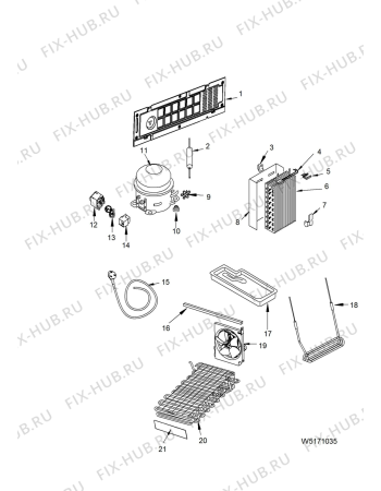 Взрыв-схема холодильника Hotpoint-Ariston MSM920NF (F077171) - Схема узла