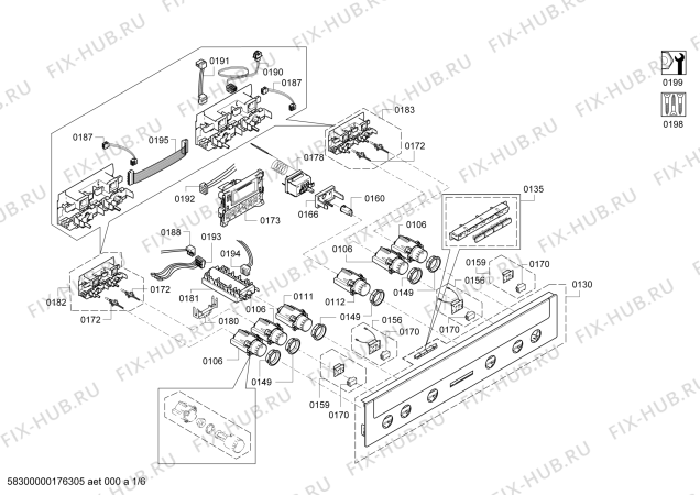 Схема №5 HA744531G с изображением Панель управления для духового шкафа Siemens 00670589
