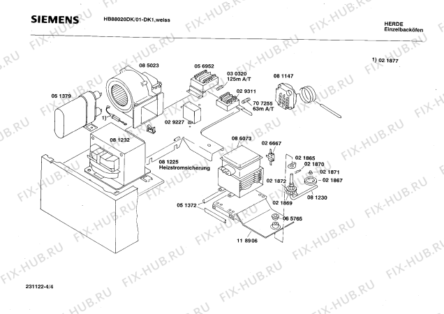 Взрыв-схема плиты (духовки) Siemens HB88020DK - Схема узла 04