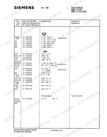 Взрыв-схема аудиотехники Siemens RV180 - Схема узла 02