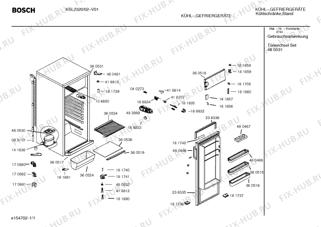 Схема №1 KSL2320 с изображением Вложение Bosch 00418813