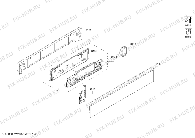 Схема №5 B58CT62H0 с изображением Решетка для плиты (духовки) Bosch 11028231