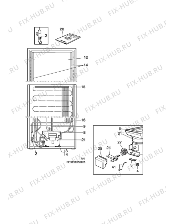 Взрыв-схема холодильника Rosenlew RJKL3750 - Схема узла C10 Cold, users manual