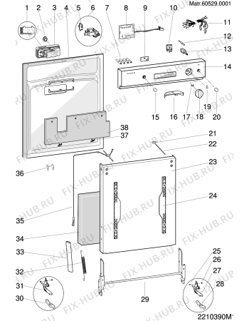 Взрыв-схема посудомоечной машины Ariston LV645AWH (F042052) - Схема узла