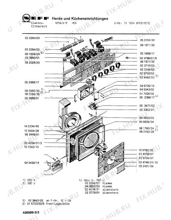 Взрыв-схема плиты (духовки) Neff 1312048732 1076/412HCS - Схема узла 03