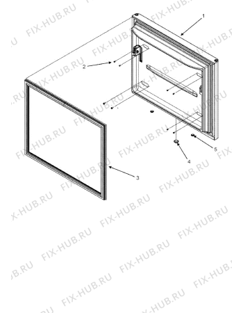 Схема №8 KRSC9010IKA (F090441) с изображением Элемент корпуса для холодильной камеры Indesit C00328345