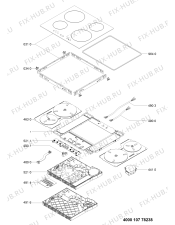 Схема №1 ACM 806/NE с изображением Керамическая поверхность для электропечи Whirlpool 481010572478