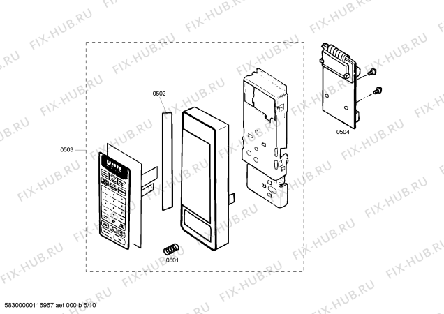 Схема №10 SM272ZS с изображением Рамка для электропечи Bosch 00368499