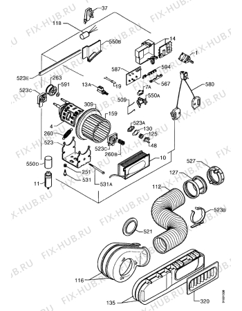 Взрыв-схема стиральной машины Zanussi TDS585E - Схема узла Electrical equipment