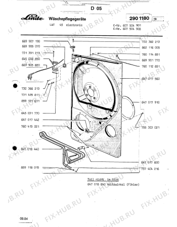 Взрыв-схема посудомоечной машины Aeg LWT 45 ELECTRONIC - Схема узла Section4