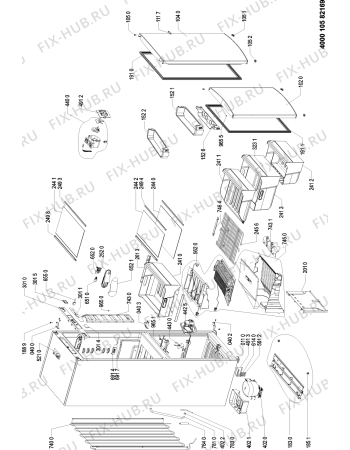 Схема №1 TGA 3300NF/IS с изображением Дверца для холодильника Whirlpool 481010586994