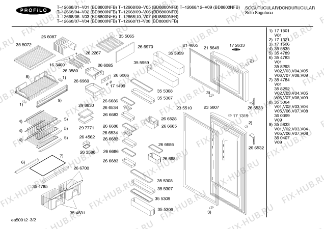 Схема №3 KSU4320NE с изображением Крышка для холодильника Bosch 00359730