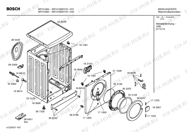 Схема №3 WFH1660IT Maxx Easy WFH1660 с изображением Панель управления для стиралки Bosch 00434151