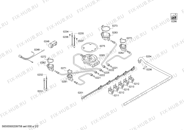 Схема №2 PPQ9B6O90 Siemens с изображением Стеклокерамика для плиты (духовки) Bosch 00718165