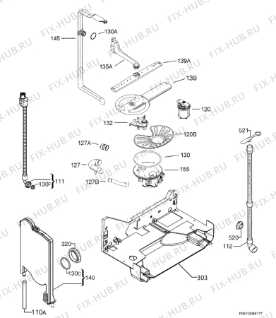 Взрыв-схема посудомоечной машины Rex Electrolux RSF45055SR - Схема узла Hydraulic System 272