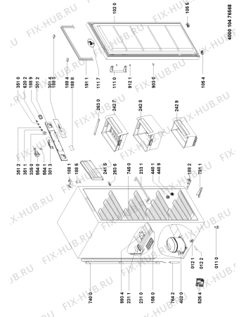Схема №1 WVE16402 W с изображением Вставка для холодильной камеры Whirlpool 481010434577