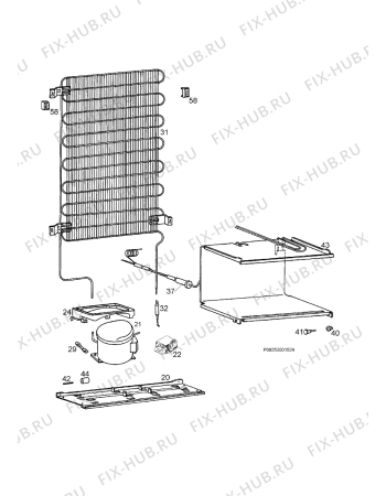 Взрыв-схема холодильника Zanussi ZK20/6R - Схема узла Cooling system 017