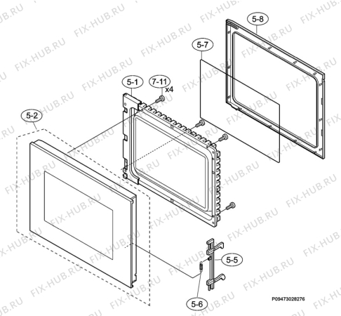 Взрыв-схема микроволновой печи Juno Electrolux JME26408X - Схема узла Section 3