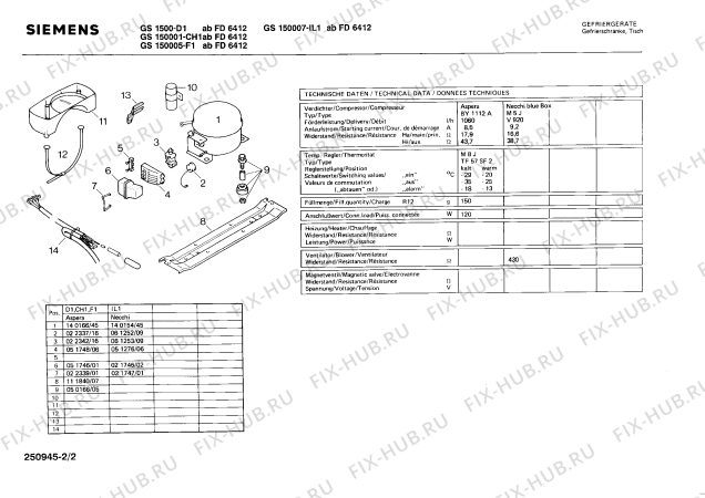 Схема №2 0700334043 KGE3303 с изображением Узел подключения для холодильной камеры Bosch 00051748