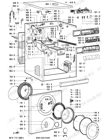 Схема №2 WAE 8783-NORDIC с изображением Блок управления для стиралки Whirlpool 481227628396