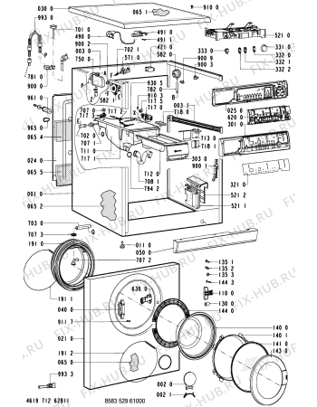 Схема №2 WA 85660 с изображением Рукоятка для стиралки Whirlpool 481249818217