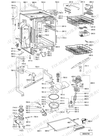 Схема №1 ADG6552WH (F092233) с изображением Наставление для посудомойки Indesit C00359458