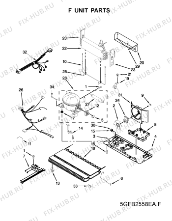 Схема №4 5GFB2058EA с изображением Другое для холодильной камеры Whirlpool 482000095863