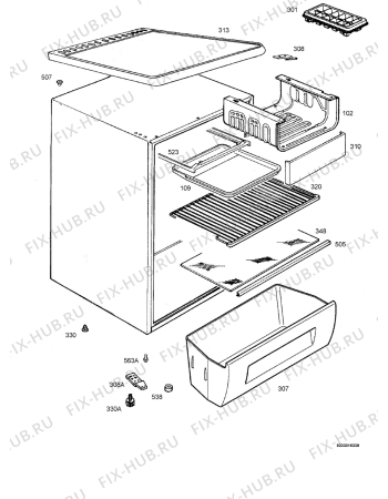 Взрыв-схема холодильника Arthurmartinelux ART16000W - Схема узла Housing 001