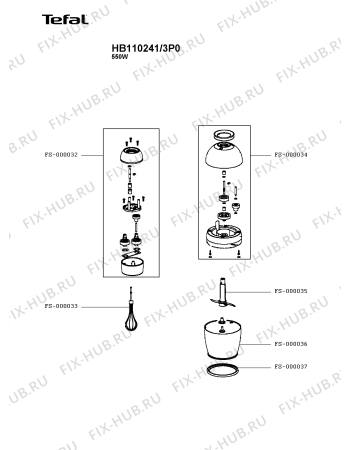 Схема №1 HB110141/3P0 с изображением Крышка для электроблендера Tefal FS-000037