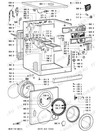Схема №2 AWM 8143-AUSTR. с изображением Обшивка для стиральной машины Whirlpool 481245212571