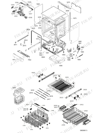 Схема №3 WP 3900 LP с изображением Микромодуль для посудомоечной машины Whirlpool 482000023834