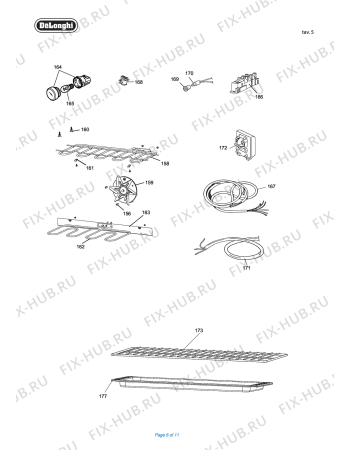 Схема №4 PEMR 965 A с изображением Уплотнение для плиты (духовки) DELONGHI 040082