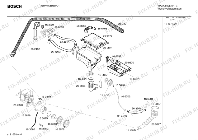 Взрыв-схема стиральной машины Bosch WMV1610TR - Схема узла 04