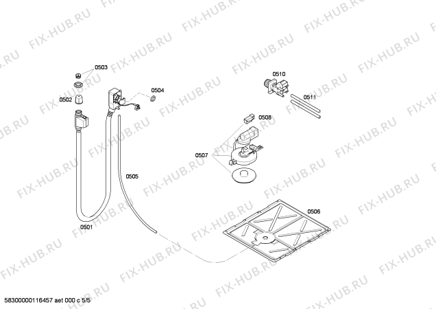 Схема №4 WAE284F0NL ProFutura 1400 с изображением Ручка для стиральной машины Bosch 00499792