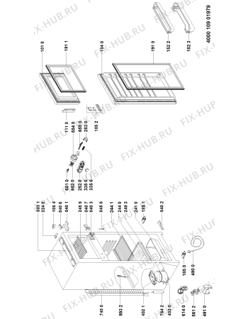 Схема №1 ARL 782/A+ LH с изображением Монтажный набор для холодильной камеры Whirlpool 481010793428