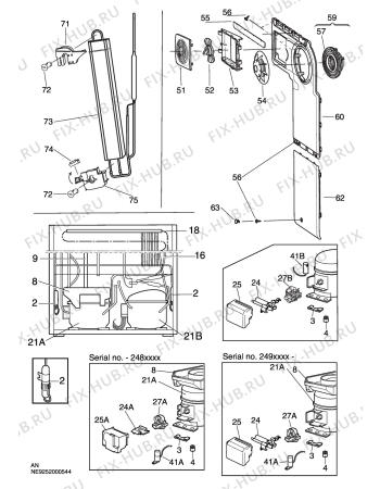 Взрыв-схема холодильника Electrolux ERE3900 - Схема узла C10 Cold, users manual