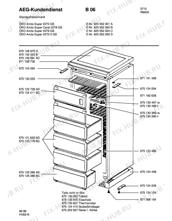 Взрыв-схема холодильника Aeg ARC2279 GS - Схема узла Housing 001