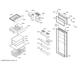 Схема №4 KDN49V43IL с изображением Дверь морозильной камеры для холодильника Bosch 00687072