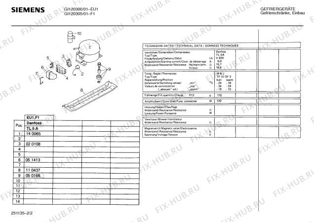 Взрыв-схема холодильника Siemens GI120305 - Схема узла 02